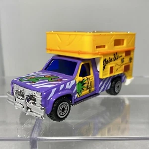 Realtoy GMC 3500 Camper Truck ~ 1:60 - 1:64 Diecast Purple w/ Zebra Stripes - Picture 1 of 10