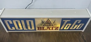 Vintage BLATZ Beer “COLD To Go” Bar Light Sign Man Cave Decor Rare HTF 1982 - Picture 1 of 20