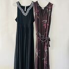 Lucky Brand NY Collection Womens Maxi Dress Size 1X Beaded Floral Boho LOT OF 2