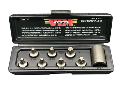 VIM Tools TORXTBS - 3/8" Drive Truck Bed Bolt Removal Set - Drivers - Image 1 of 2