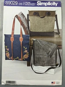 Simplicity Pattern S9029 Hand Bags 4 Styles Sizes Purses UNCUT - Picture 1 of 5