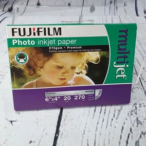 Fujifilm Premium Tintenstrahl 6""x4"" 20 Blatt Fotopapier Hochglanz 270gsm - Bild 1 von 2