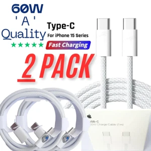 60W USB-C Type C 1M Fast Charging Cable Wall For Apple iphone 15/16/Plus,Pro,Max - Picture 1 of 14