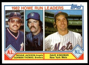 1983 Topps Reggie Jackson/Gorman Thomas/Dave Kingman California Angels/Milwaukee