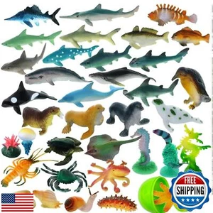 GiftExpress Ocean Sea Creatures/Animals Toy Figures, 36 Pcs Mini Assorted Und - Picture 1 of 5