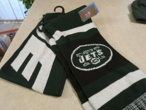 Neu mit Etikett NY JETS 65" 2-seitiger STRICKSCHAL MIT FRANSEN - Bild 1 von 2