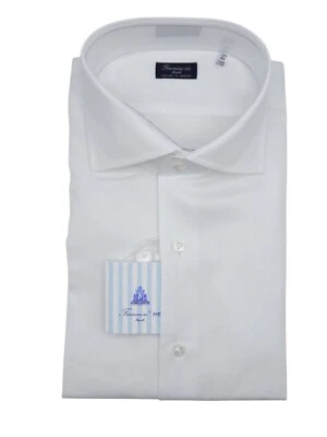 Nuevo Vestido FINAMORE Napoli HECHO A MANO Camisa EDUARDO Talla 17.75 US 45 EU (FIN468) Foto 1 de 2
