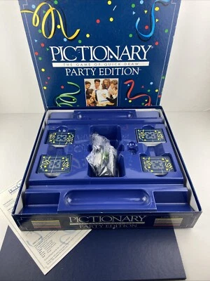Pictionary Party Edition, Draw Board Game By Parker, 1993. Vintage. Age 12+. GC. - Image 1 of 4