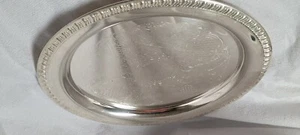 Vintage Leonard Italien versilbert EP rund 12" verziert Serviertablett Platte - Bild 1 von 3