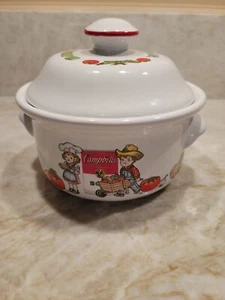 Vintage Campbell Soup Co Bowl Lid Handles Pot 1996 - Picture 1 of 10