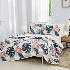 Rose Leapord Floral Thin Blanket Queen Size Quilt Doona Bedspread Coverlet Throw