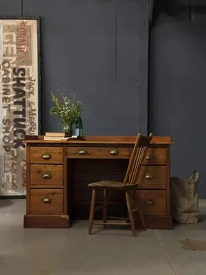 Antique Wood Desk - Image 1 of 4