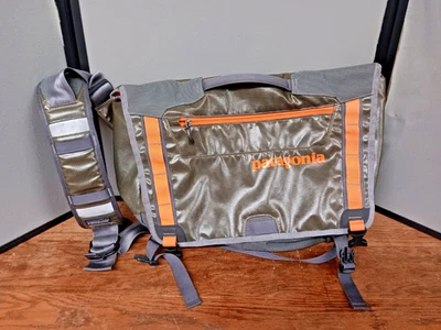 Patagonia Black Hole Messenger Bag Cross Body Unisex Outdoor Grey Orange - Image 1 of 4