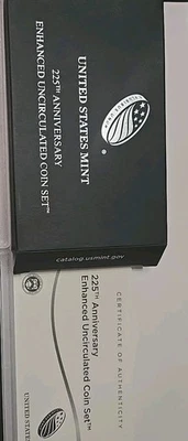 2017 S Enhanced Uncirculated 225th Anniv 10 Coin Mint Set Original Box and COA  - Image 1 of 4