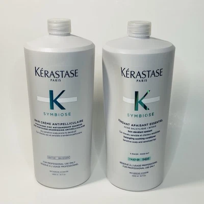 Xampu antipelicular Kerastase Symbiose Bain Creme + Condicionador 34 oz JUMBO - Imagem 1 de 4