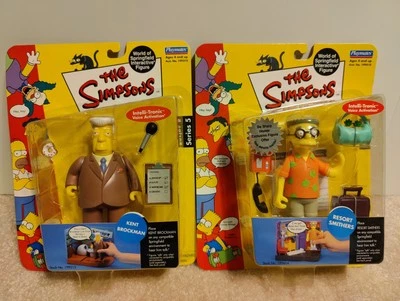 Lote de 2 Playmates de Colección Los Simpson Sin usar, en caja, Kent Brockman & Resort Smithers  Foto 1 de 4