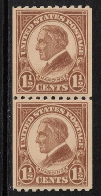 Пара вертикальных катушек USA Scott 605 как новые без наклеек и следов (1925) - Изображение 1 из 2