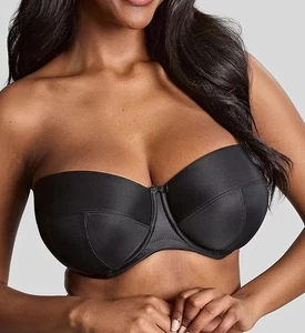 Panache Alice Trägerloser Bügel BH 11040 Schwarz US 36J Neu Ohne Etikett - Bild 1 von 5