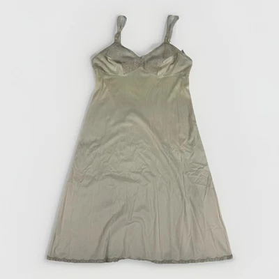 Винтажный Vanity Fair скольжения женщин 34 бежевый цветочный кружева деталь Sweetheart шеи Sleepwear - Изображение 1 из 4