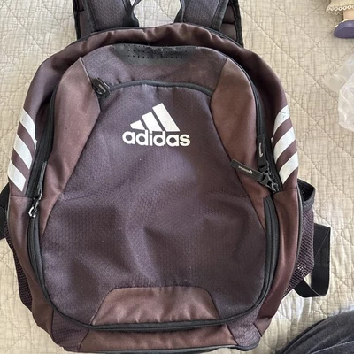 Mochila Adidas marrom com amarelo neon Stadium 4 seção múltipla - Imagem 1 de 4