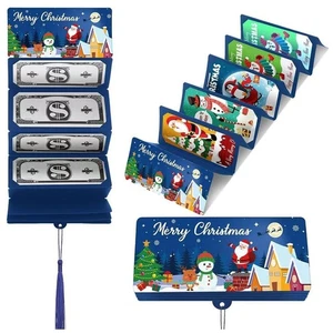 Xmas Money Gift Card Holder Surprise Santa Claus Gift Card Holder w/ 10 Slots - Picture 1 of 17