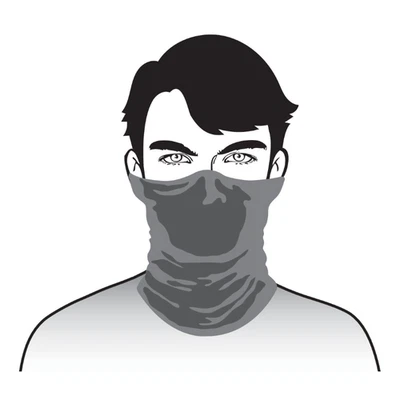 Scaldacollo moto in cotone salvacollo bici motore taglia unica nero - Immagine 1 di 4