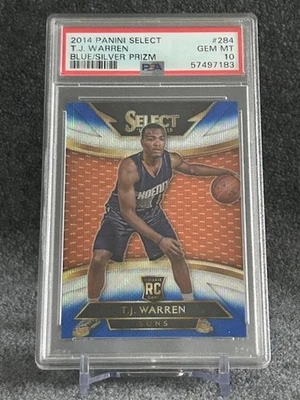 2014 Panini Select T.J. WARREN RC Rookie #284 Blue/Silver Prizm PSA 10 - Image 1 of 2