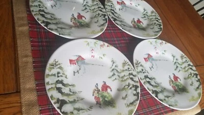 Southern Living Christmas plates set of 4 EUC Foto 1 de 4