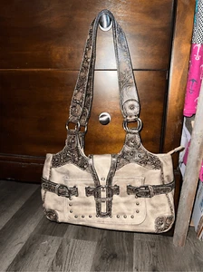 Western Handtasche Schultertasche Damen braun/hellbraun - Bild 1 von 9