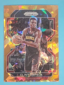 2021-22 Panini Prizm ORANGE ICE Clint Capela Atlanta Hawks #187 - Picture 1 of 2
