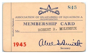 1945 Associazione Ex Membri dello Squadrone A Tessera di Adesione "Robert Molyneux" B6 - Foto 1 di 2