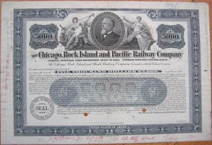 Chicago, Rock Island & Pacific Railway SPECIMEN Railroad Stock/Bond Certificate - Picture 1 of 1