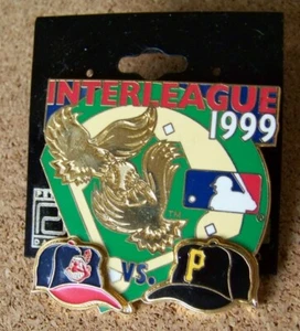 1999 Cleveland Indians Pittsburgh Pirates Interleague pin Peter David c39344 - Picture 1 of 6