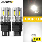 2Set Auxito 3156 Led Reverse Brake Turn Signal Light 3057 4157 Bulb 3157 6000K W