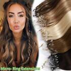 THICK EASY MICRO LOOP RING BEADS REAL HUMAN REMY HAIR EXTENSIONS 1G 20" 22" 24"
