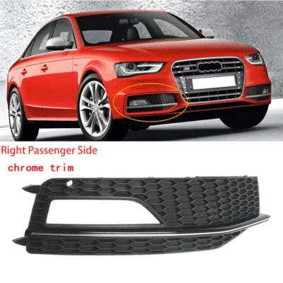 Right Passenger Side Front W/Chrome Fog Light Grille For AUDI A4 S-Line S4 13-16 Foto 1 de 4