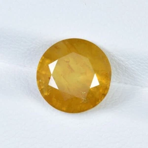 3.67 ct MASSIVE SILKY GLOW YELLOW NATURAL YELLOW SAPPHIRE - Round 9 mm Video !! - Picture 1 of 2