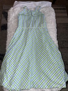 Orient Express girls sz. 10 green & blue checkered dress. Classic, cute - Picture 1 of 10