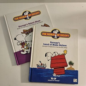 World of Wonder 2 1986 libros de coleccionista Snoopy programa de talentos + tierra de hacer creer - Imagen 1 de 7