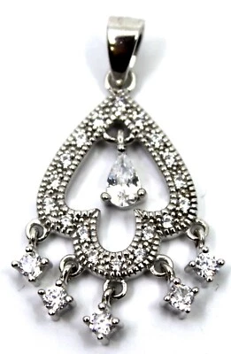 Colgante RCI Brillante Circonita Cúbica Borla Plata de Ley Foto 1 de 4