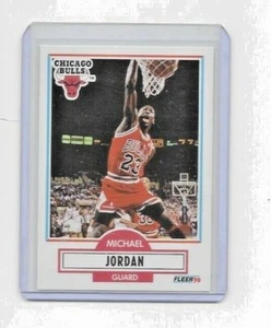 1990 Fleer #26 Michael Jordan Chicago Bulls GAURD ICONIC DUNK HOF A EDELSTEIN - Bild 1 von 2