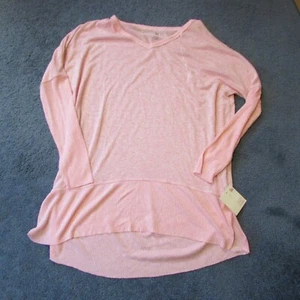 NWT SO Small Pink Cozy Oversized Tunic Longer Knit Top Ribbed Knit Bottom - Picture 1 of 3