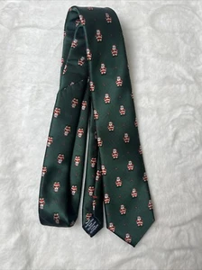 Chaps by Ralph Lauren Christmas Santa Holiday Youth Necktie Tie Forest Green 49” - Picture 1 of 5