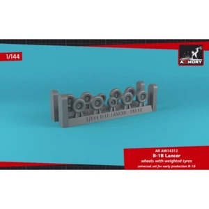 Armory Models AR AW14312 Scale 1:144 B-1B Lancer wheels w/ weighted tires, early - Picture 1 of 24