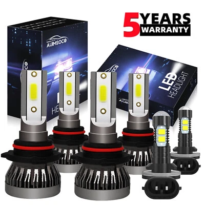 Para Volvo V90 1997 1998 6x LED Combo Faros Hi-Lo Beam Faros Antiniebla Blanco Foto 1 de 4