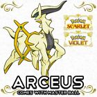 Brillant Arceus Lv. 80 6IV Legendary Plaque Pokemon De Home Écarlate Violette Sv