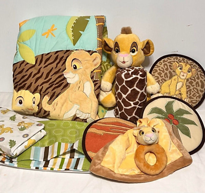 Lion King Simba Nala 6 Piece Baby Crib Bedding Set Rare  See Details 🏸 • 96.32$