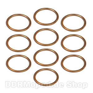 10 manifold gasket Simson S51 S50 KR51 Schwalbe SR50 exhaust sealing ring - Picture 1 of 1