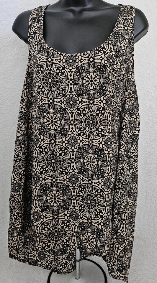 Camisa Top Blusa Ambiance Apparel Mujer Talla 2X Marrón Foto 1 de 4