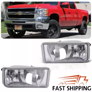 Fit 2007-2015 Chevy Silverado 1500 3500 HD Tahoe Bumper Fog Lights Lamps LH&RH - Picture 1 of 14